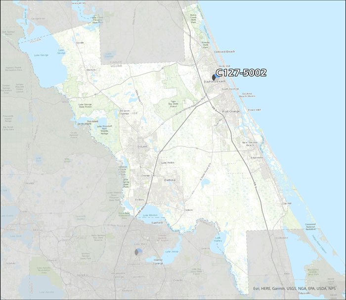 Ambient air quality monitoring sites in Volusia County