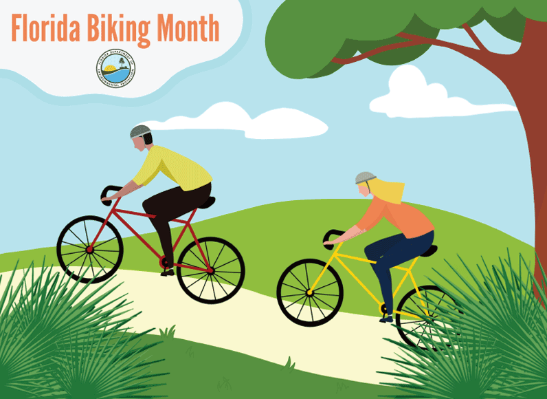 Florida biking month background