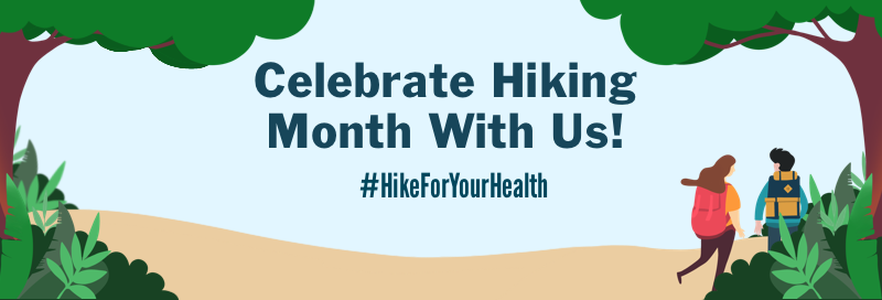 Hiking month banner