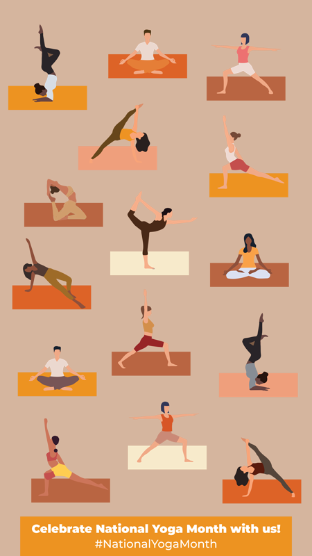National Yoga month for September iPhone background