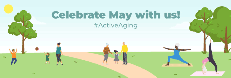 Active Aging Monthly Campaign-May Month Banner