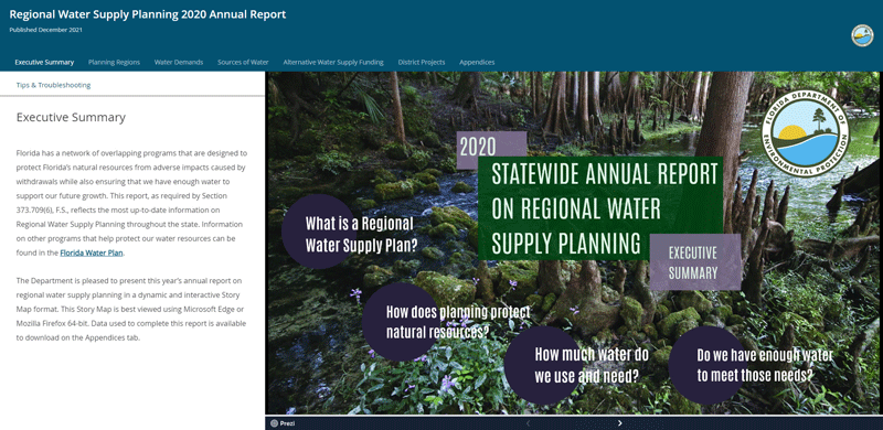 Regional Water Supply Planning 2020 Annual Report