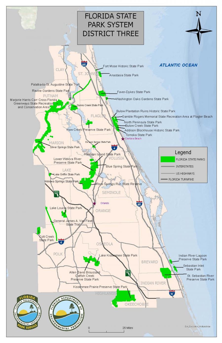 Florida State Parks District 3 Map