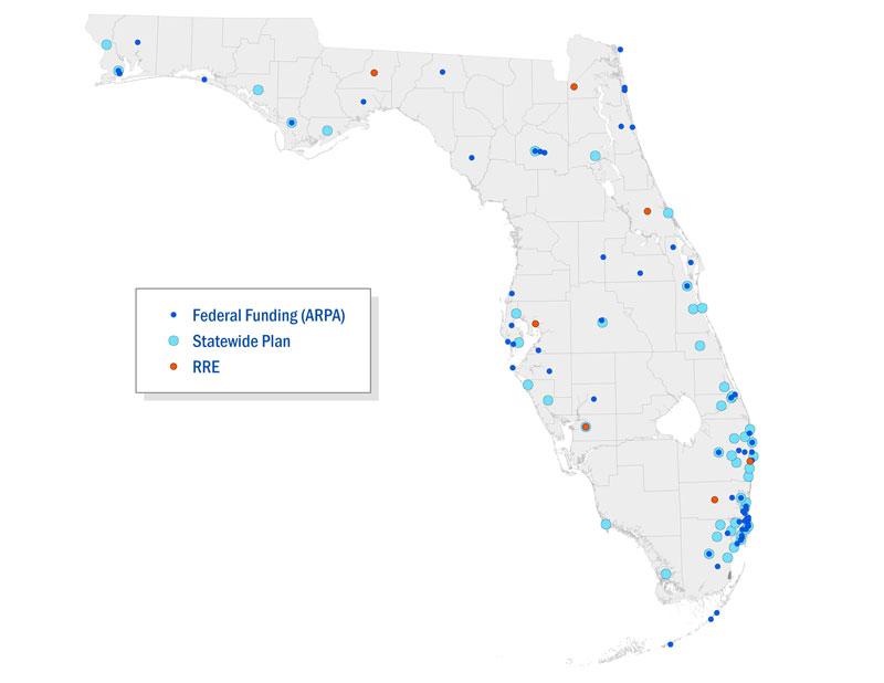 Map of Resilient Florida Statewide Project location