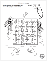 Kid Zone - activity manatee maze