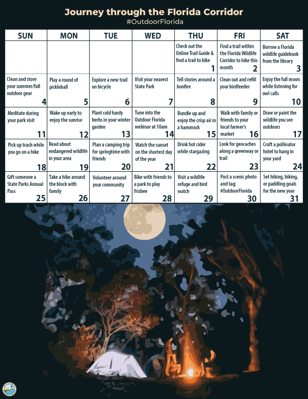 December 2022 Activity Month Calendar
