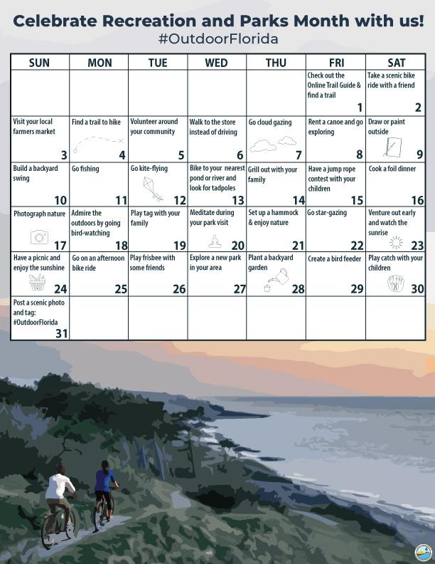 July 2022 Activity Month Calendar