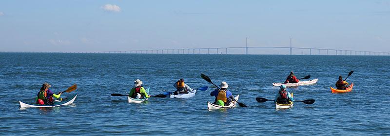 Kayakers on Tampa Bay by Doug Alderson