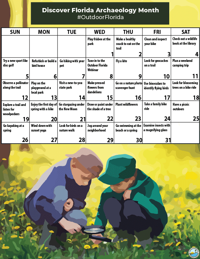 March 2023 activity month calendar