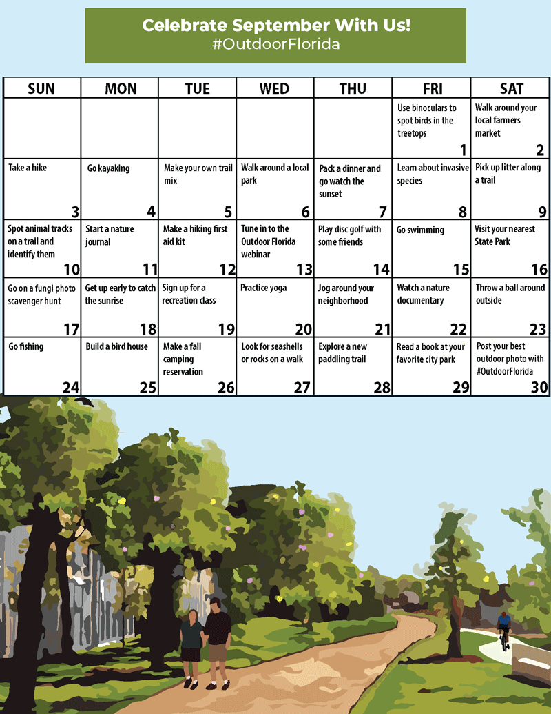 September 2023 activity month calendar