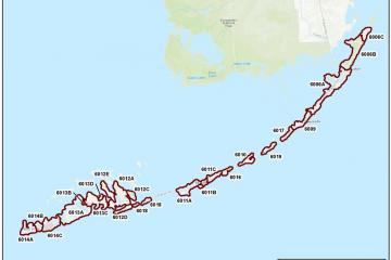 Map of WBID boundaries included in the Florida Keys alternative restoration plan